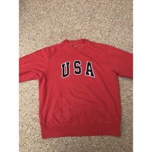 JOHN GALT Embroidered USA Spellout Sweatshirt SMALL Long Sleeve